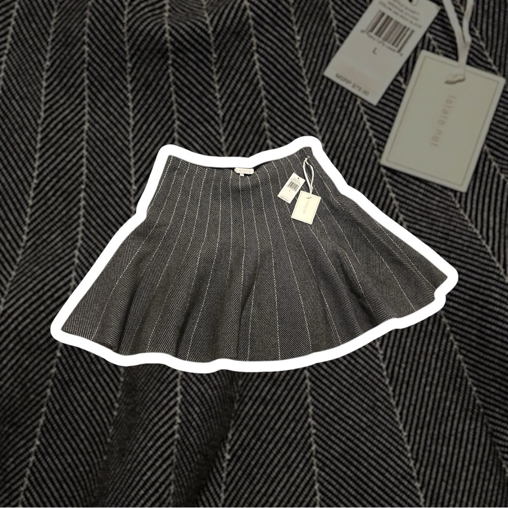 1. State Black Pinstripe Circle Skirt